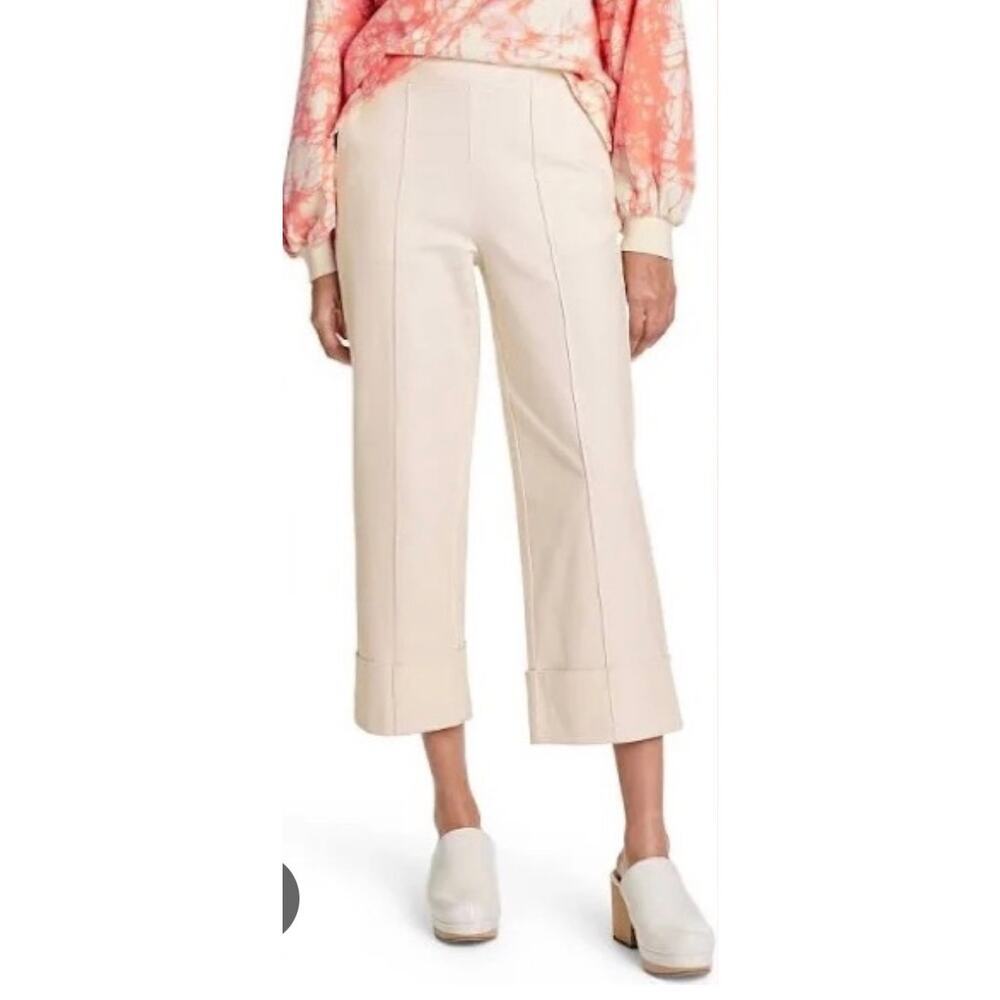 Rachel Comey X Target high rise wide leg front seam cropped pants, size 2